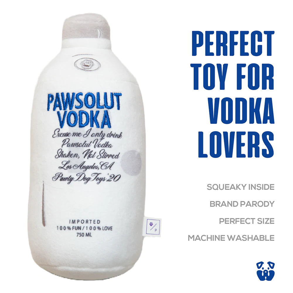 Pawty Dog Toys Pawsolut Vodka Plush Toy
