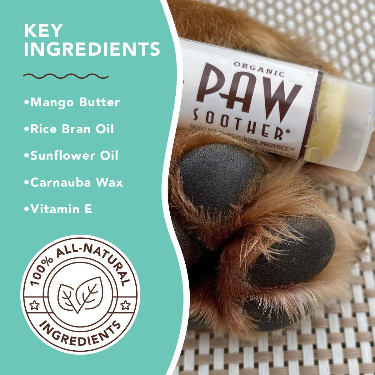 Organic paw shop soother