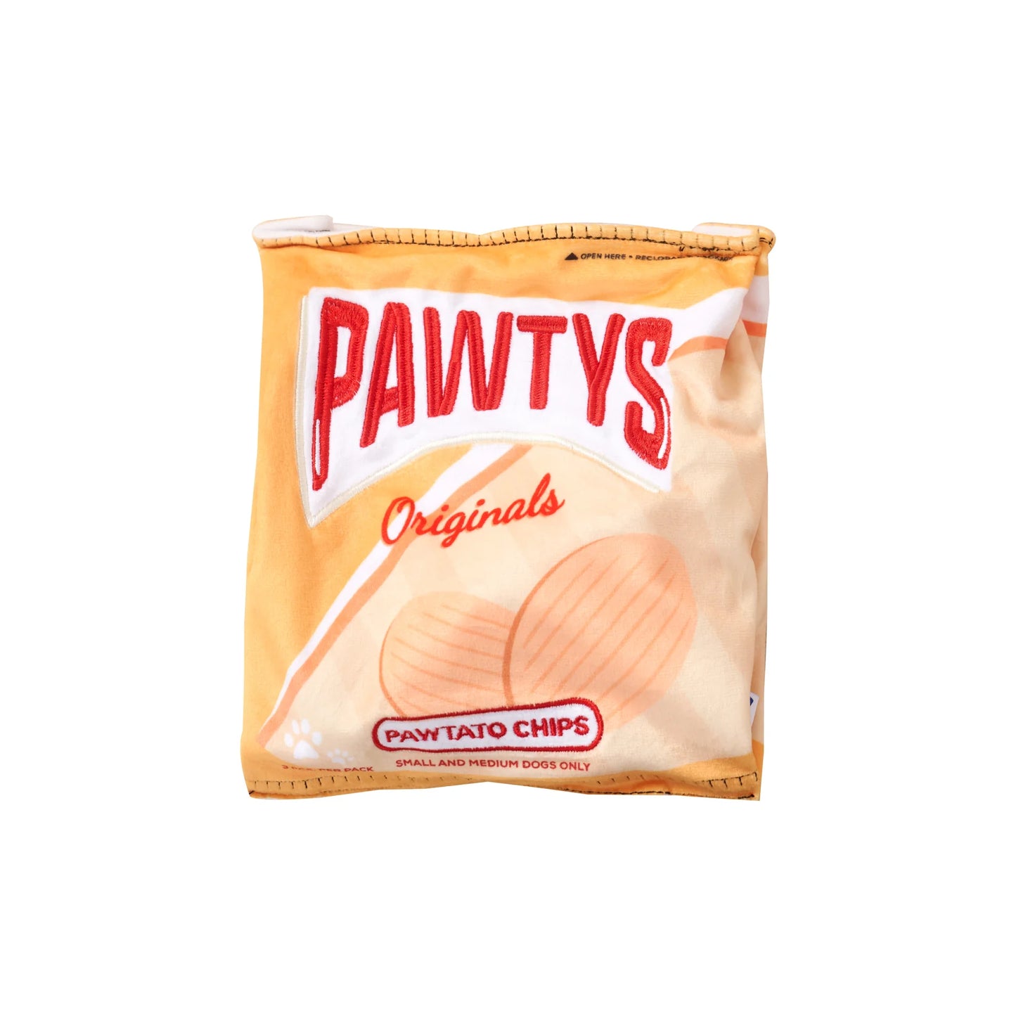 Pawty Dog Toys Pawtato Chips Crinkle Interactive Toy