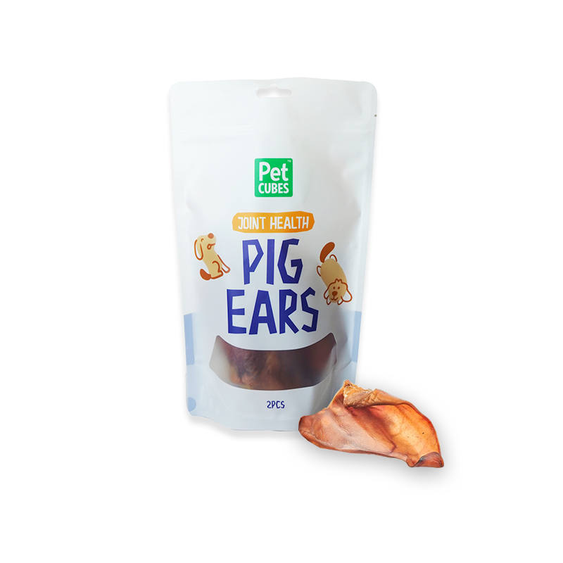 PetCubes Natural Air-Dried Dog Treats - Pig Ears 2pc