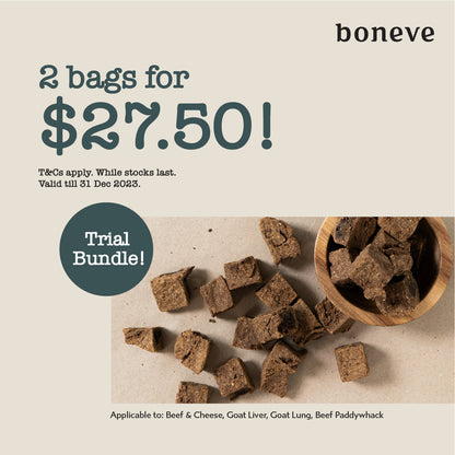 [TRIAL BUNDLE] Boneve Earthmade Air-dried Dog Treats - Mix & Match
