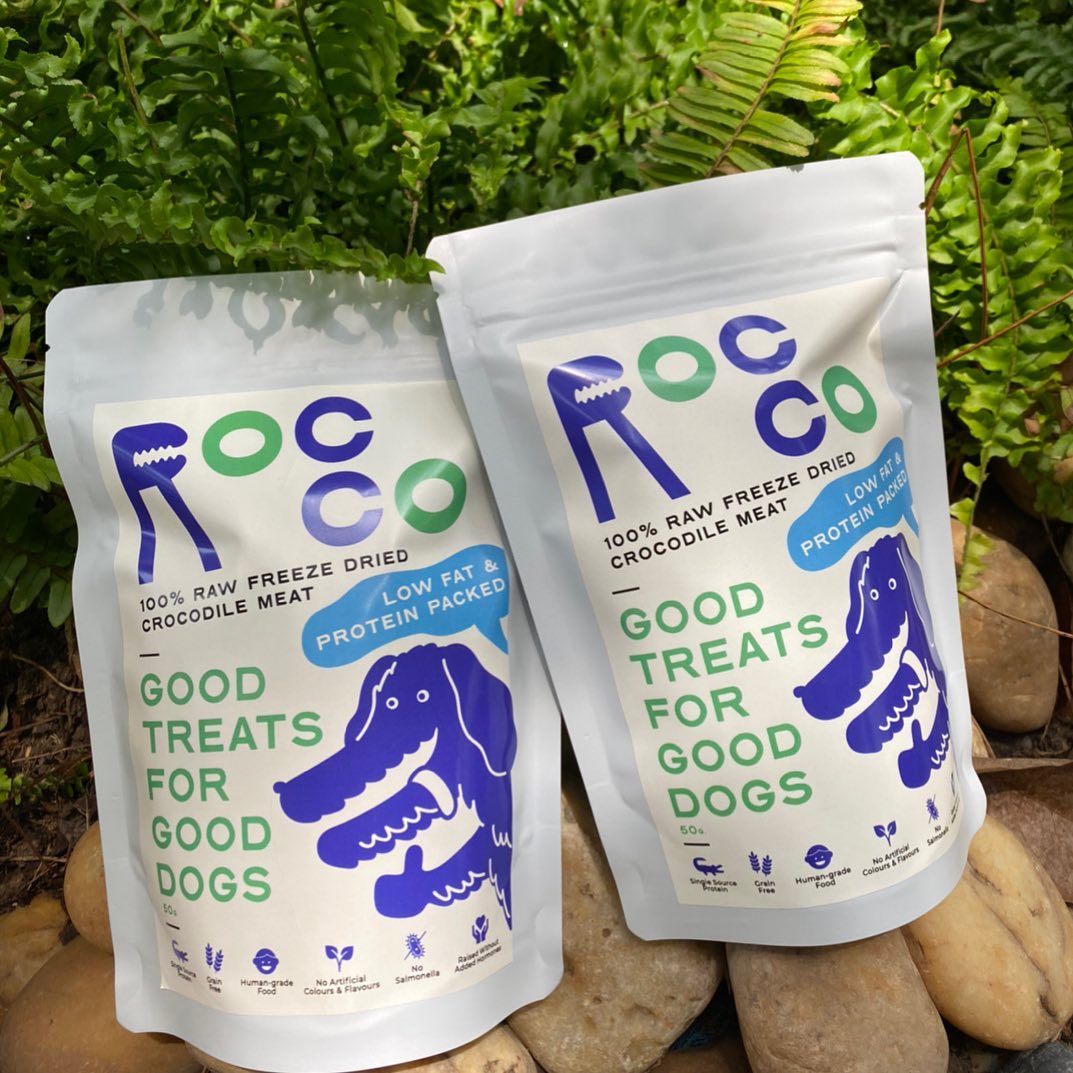 Rocco 100% Raw Freeze Dried Crocodile Meat Dog Treats 50g