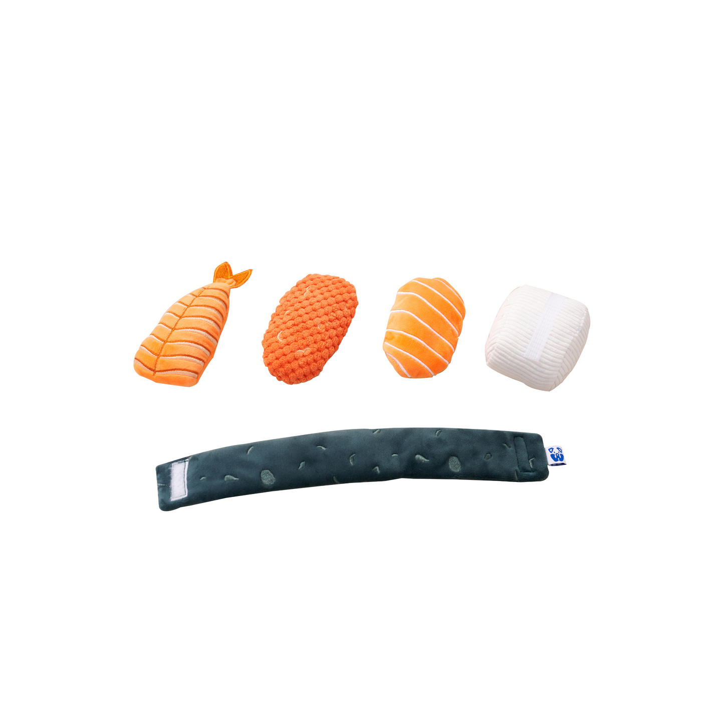 Pawty Dog Toys Sushi Set Plush Crinkle Interactive Toy