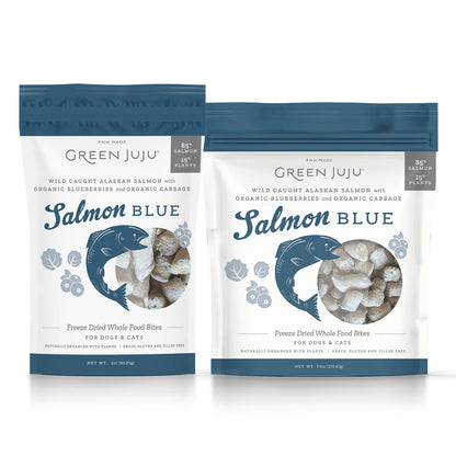 Green Juju Whole Food Bites Freeze Dried Toppers - Salmon Blue (2 Sizes)