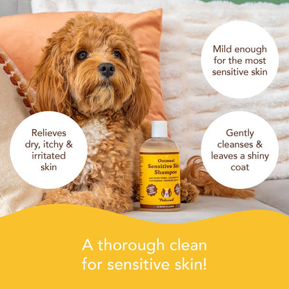 Natural Dog Company Sensitive Skin 12oz Liquid Oatmeal Shampoo