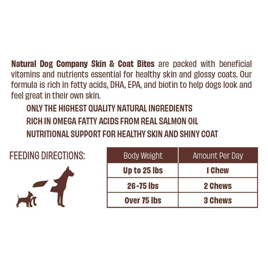 Natural Dog Company Skin & Coat Supplement (90 Chews)