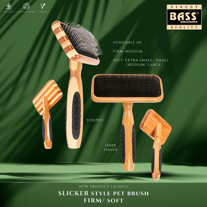 Bass Brushes Slicker Style Pet Brush - FIRM (2 colours)