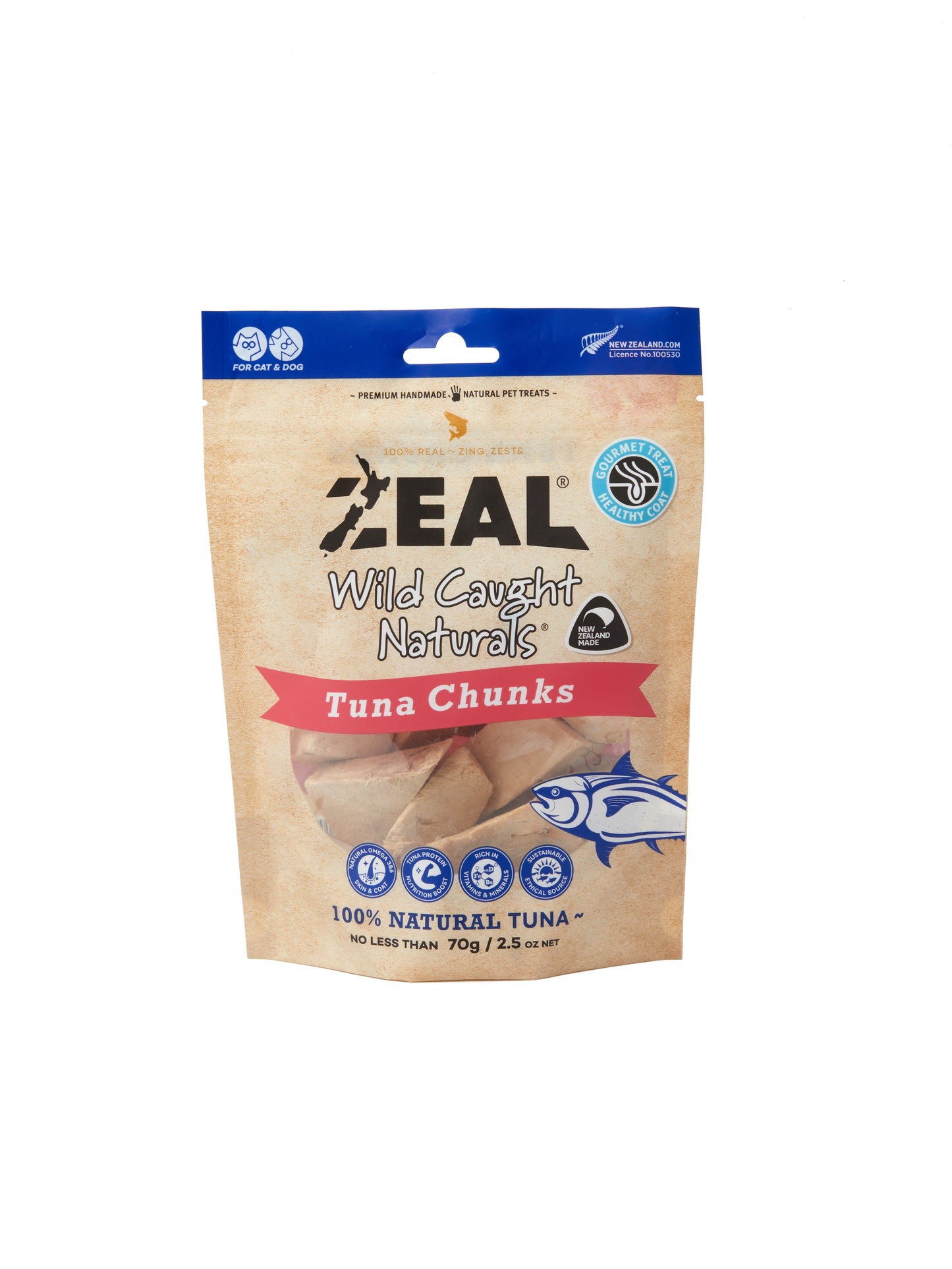 Zeal Freeze Dried Tuna Chunks Dog & Cat Treat 70g