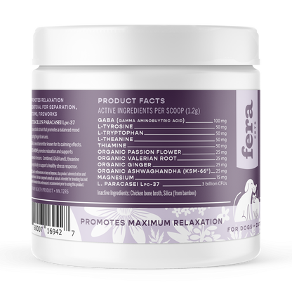 Fera Pets Calming Support Supplement Powder For Dogs & Cats 2.5oz