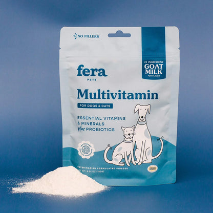 Fera Pets Multivitamin Goat Milk Topper Supplement Powder For Dogs & Cats 180g