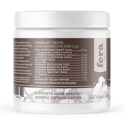 Fera Pets Liver Support Supplement Powder For Dogs & Cats 2.5oz