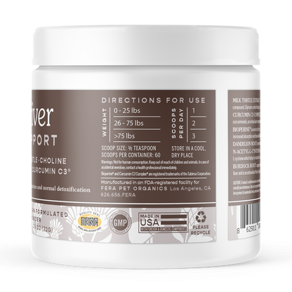 Fera Pets Liver Support Supplement Powder For Dogs & Cats 2.5oz