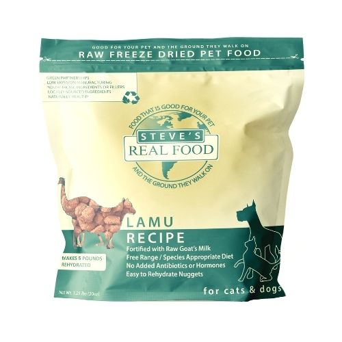 Steve's Real Food Original Freeze Dried Lamu Nuggets for Dogs & Cats 20oz