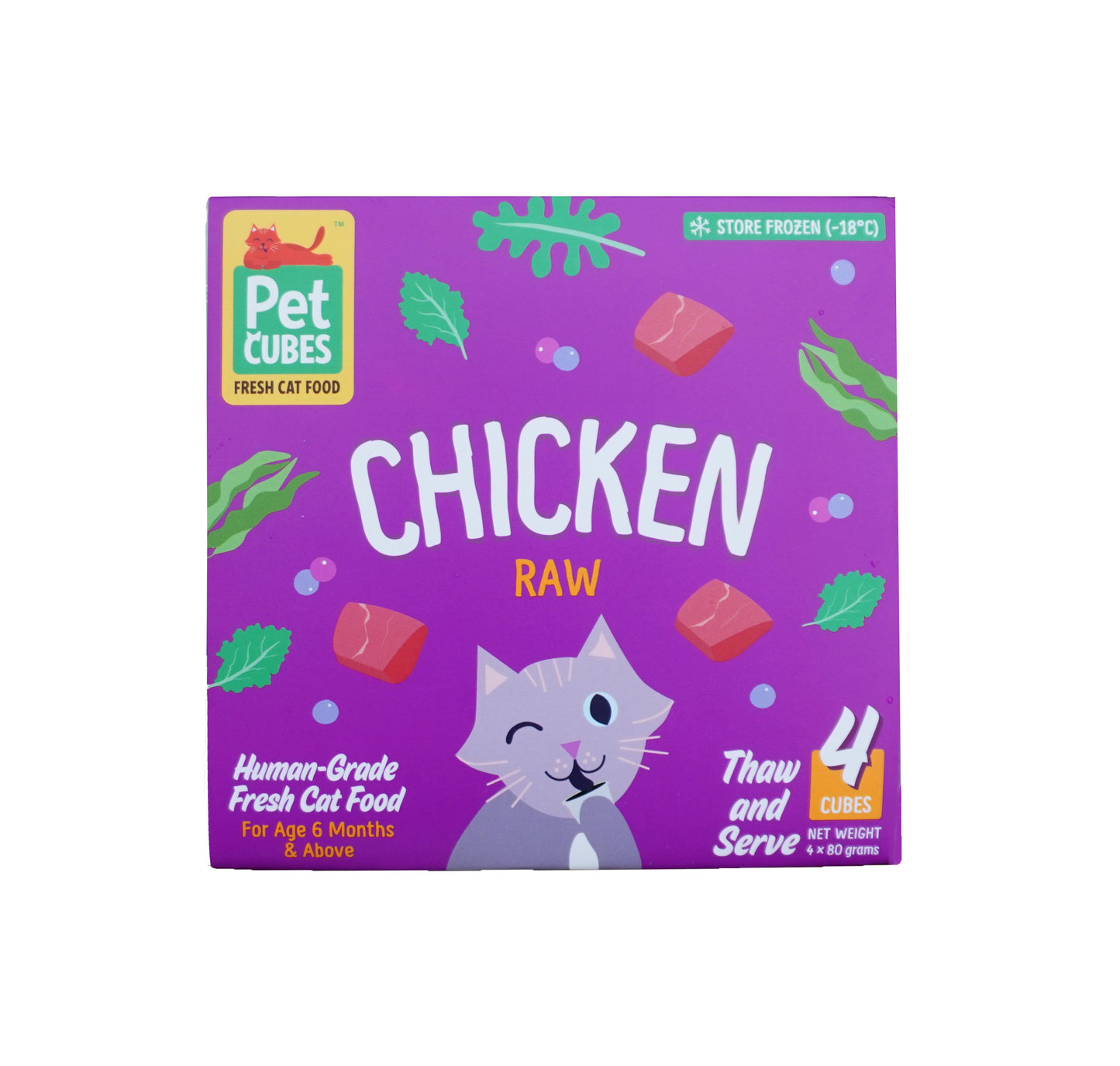 PetCubes Raw Cat Food - Chicken (2 Sizes)