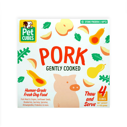 PetCubes Gently Cooked Dog Food - Pork (2 Sizes)