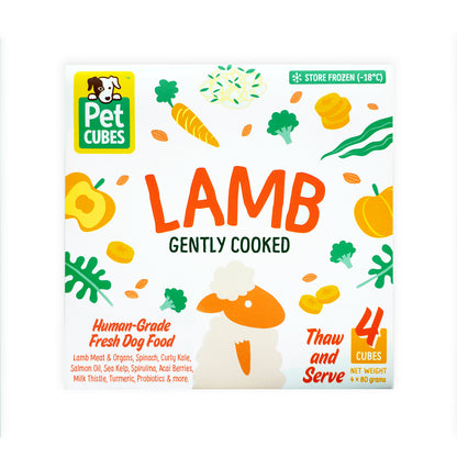 PetCubes Gently Cooked Dog Food - Lamb (2 Sizes)