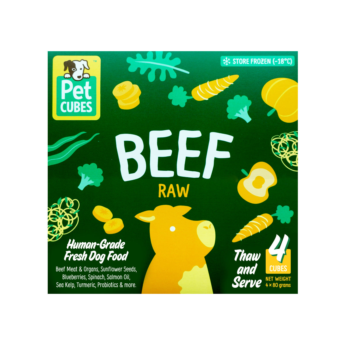 PetCubes Raw Dog Food - Beef (2 Sizes)