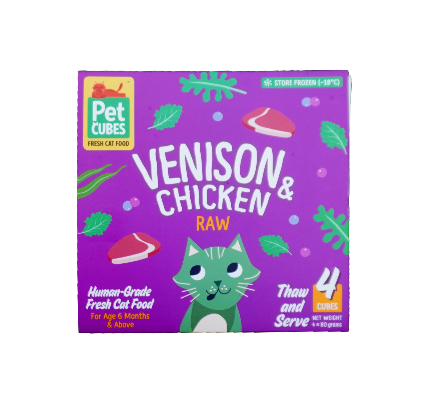 PetCubes Raw Cat Food - Venison & Chicken (2 Sizes)