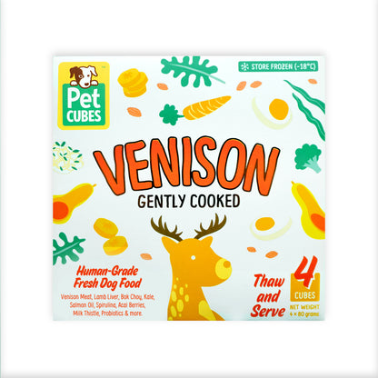 PetCubes Gently Cooked Dog Food - Venison (2 Sizes)