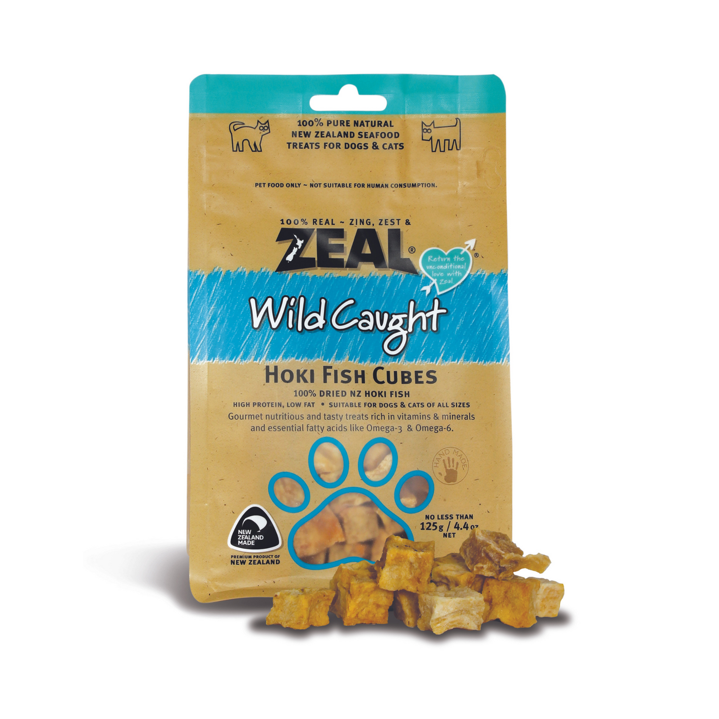 ZEAL Hoki Fish Cubes Dog & Cat Treat 125g