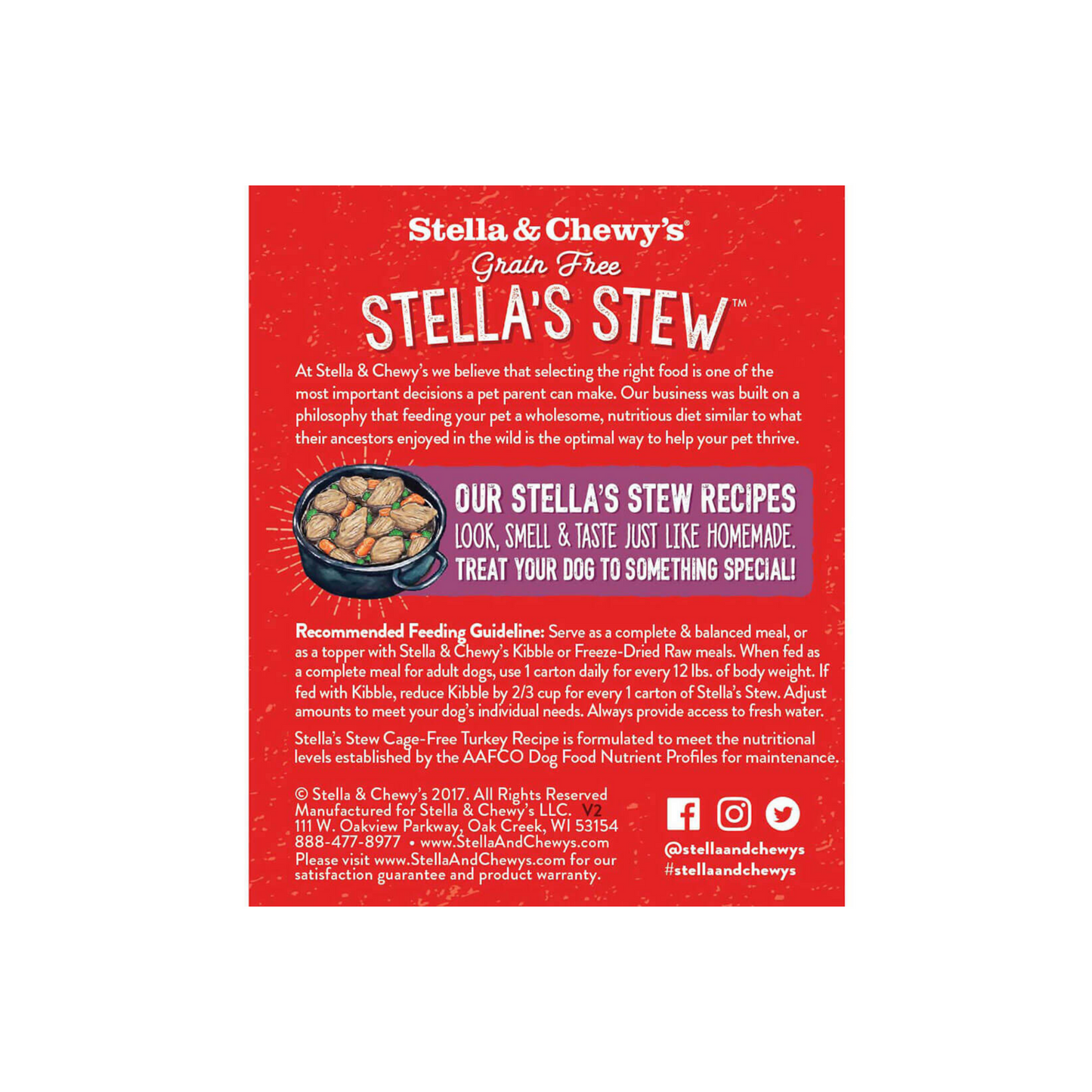 Stella and Chewy's Cage Free Turkey Stew Wet Dog Food 11oz