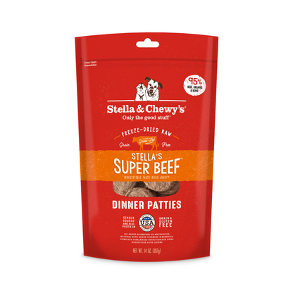Stella and Chewy's Super Beef Patties Freeze Dried Dog Food (2 Sizes)