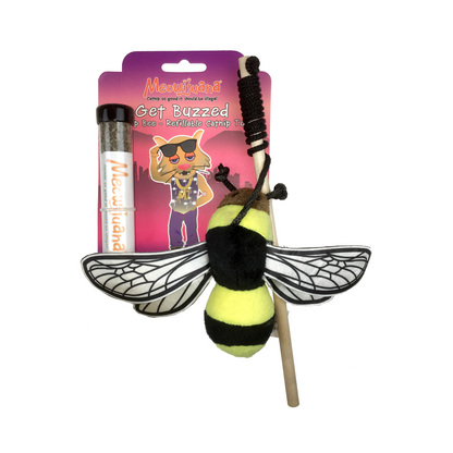 Meowijuana Get Buzzed Bee w/Wand Catnip Cat Toy