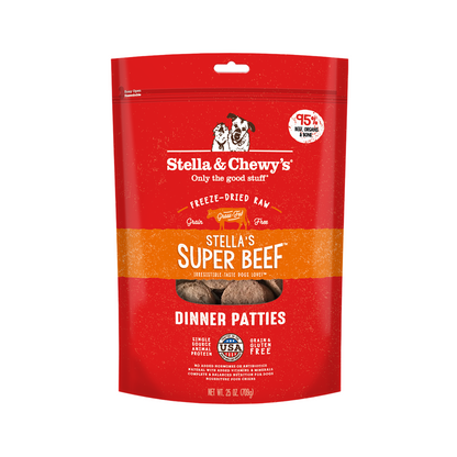 Stella and Chewy's Super Beef Patties Freeze Dried Dog Food (2 Sizes)