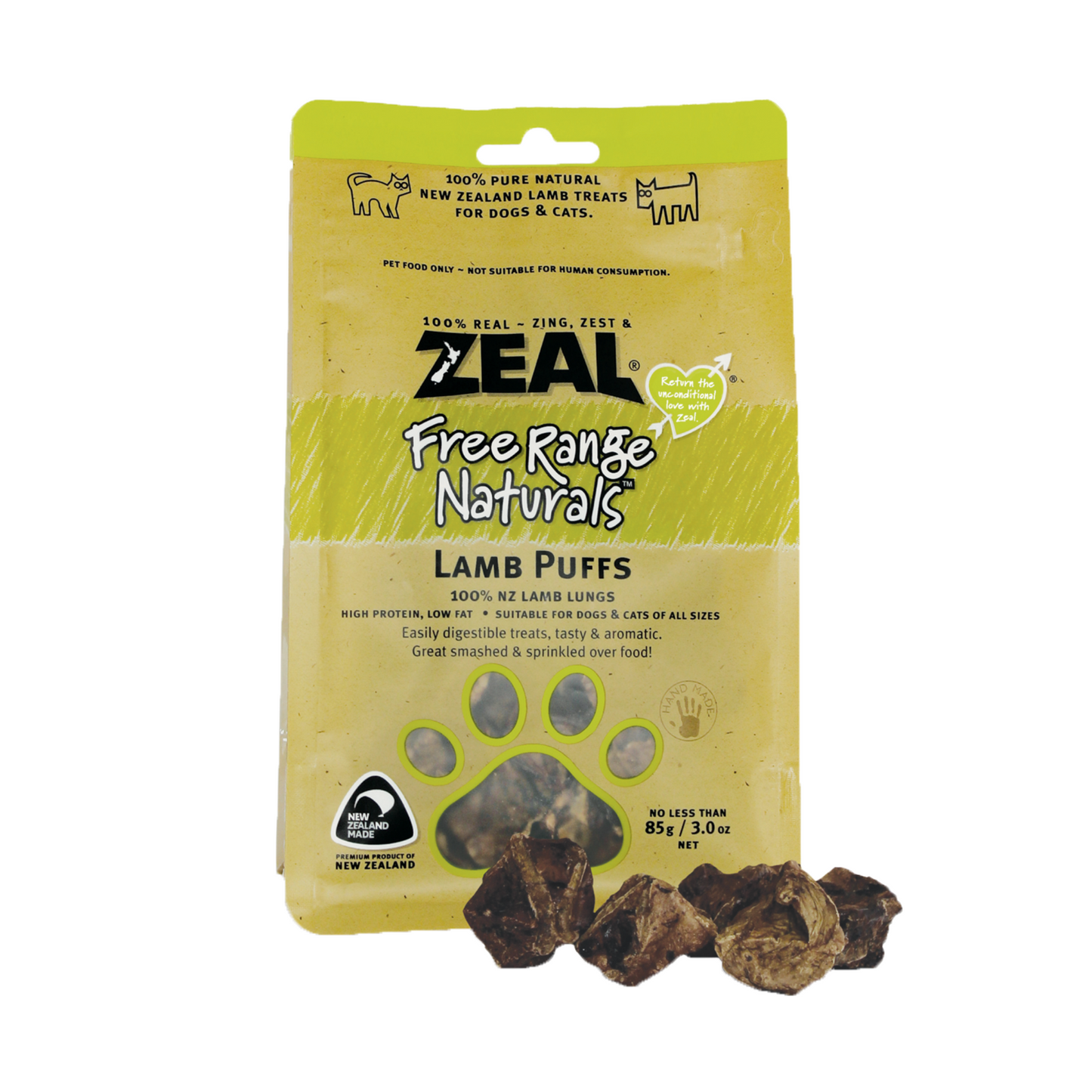 ZEAL Lamb Puffs Dog & Cat Treat 85g