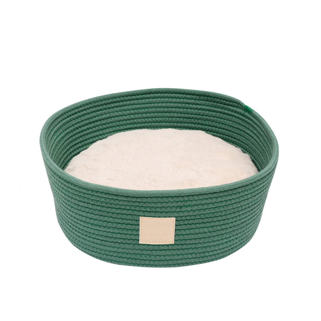 FuzzYard Life Rope Basket Pet Bed - Myrtle Green