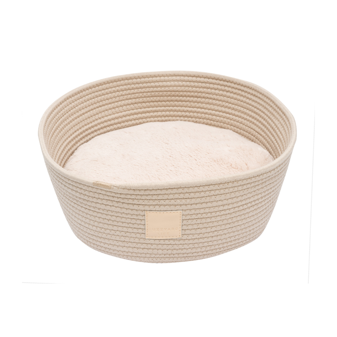 FuzzYard Life Rope Basket Pet Bed - Sandstone