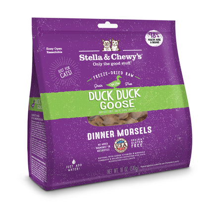 Stella and Chewy's Duck Duck Goose Dinner Morsels Freeze Dried Cat Food (2 Sizes)