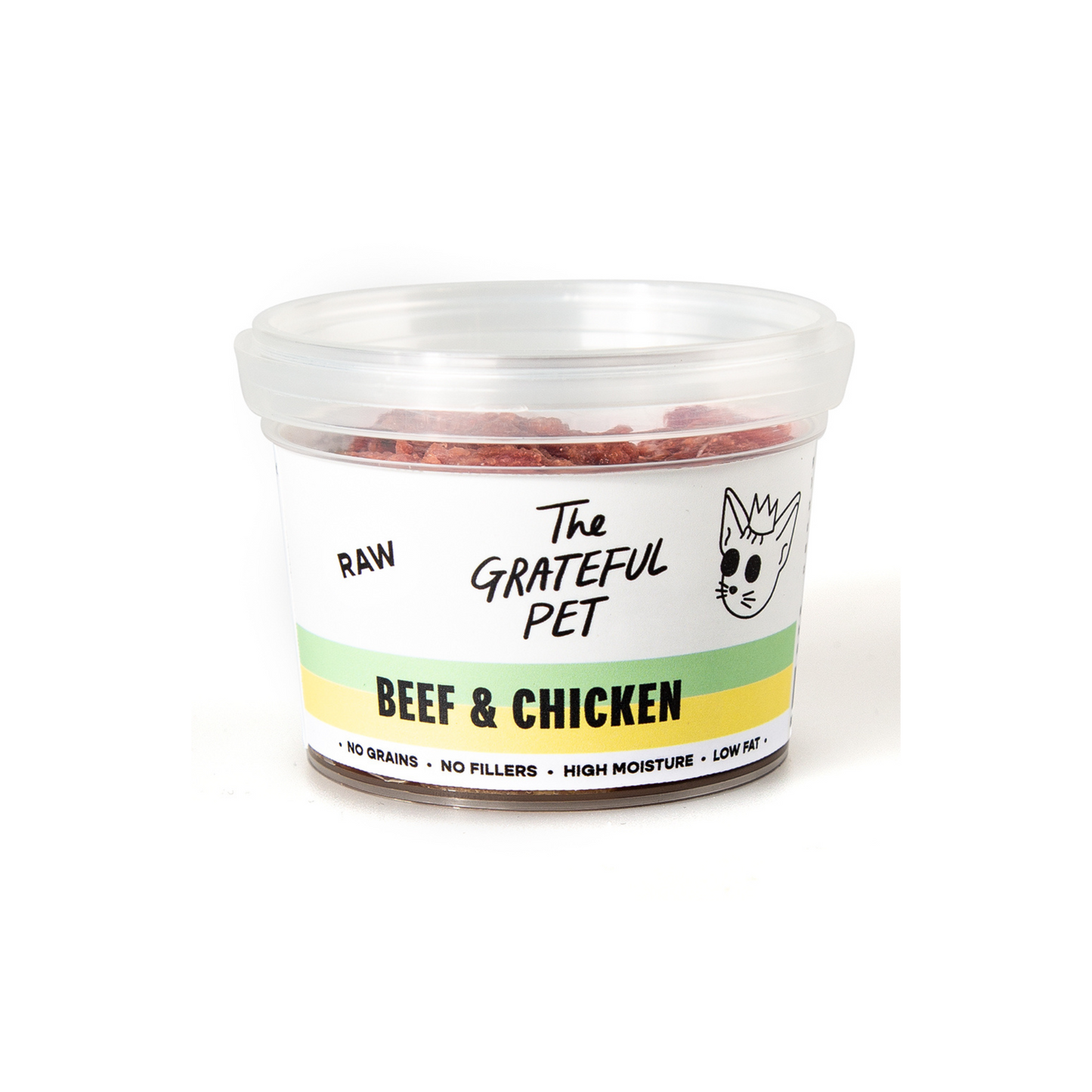 The Grateful Pet Raw Cat Food - Beef & Chicken (12 x 85g)