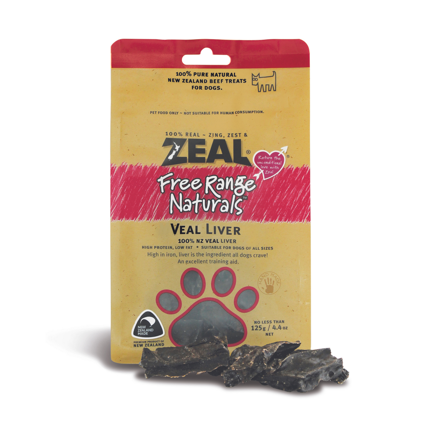 ZEAl Veal Liver Dog Treat 125g