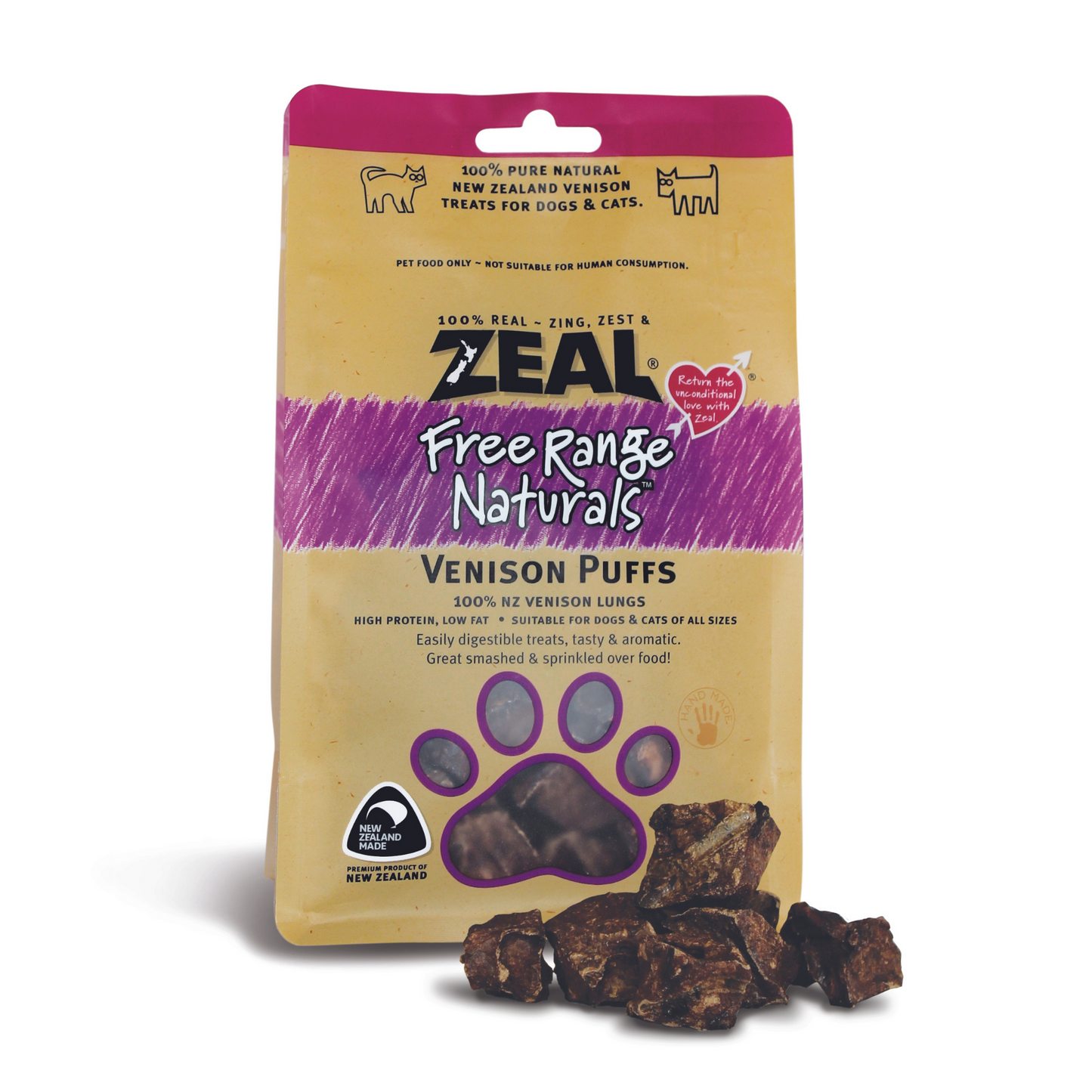 ZEAL Venison Puffs Dog & Cat Treat 85g