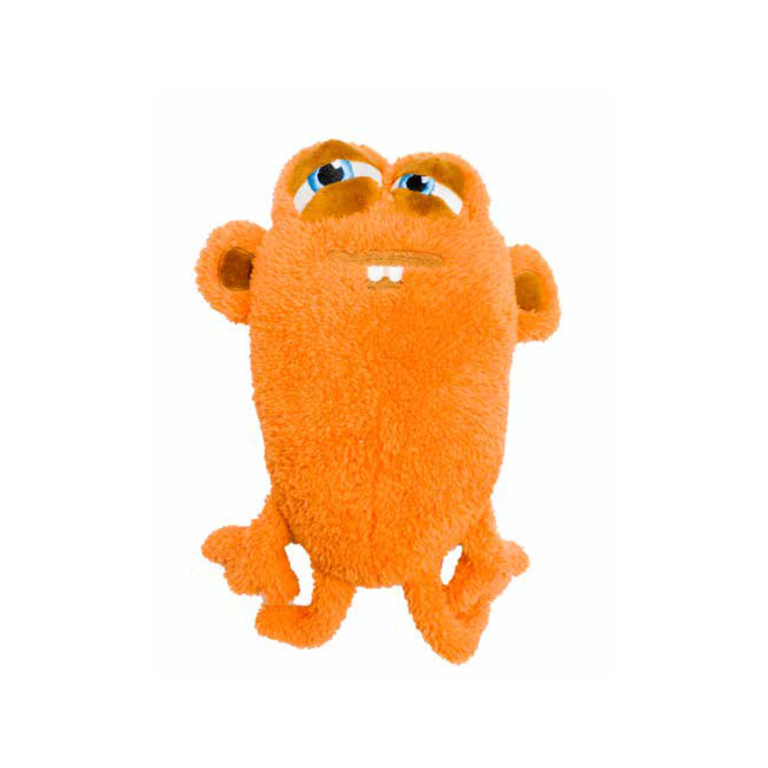 FuzzYard Plush Dog Toy - Yardsters Oobert Orange Small