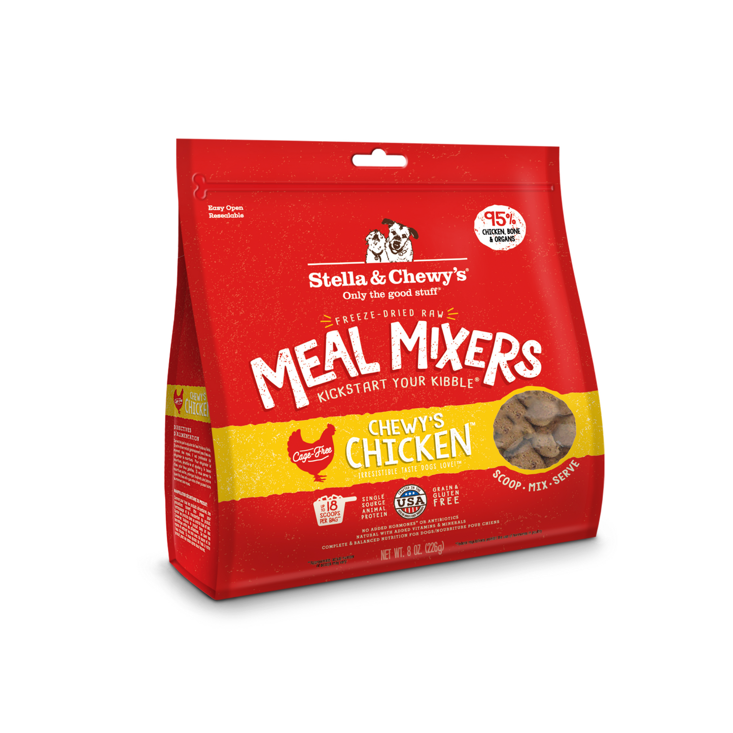Stella and Chewy's Freeze Dried Chicken Meal Mixers Dog Topper (2 Sizes)