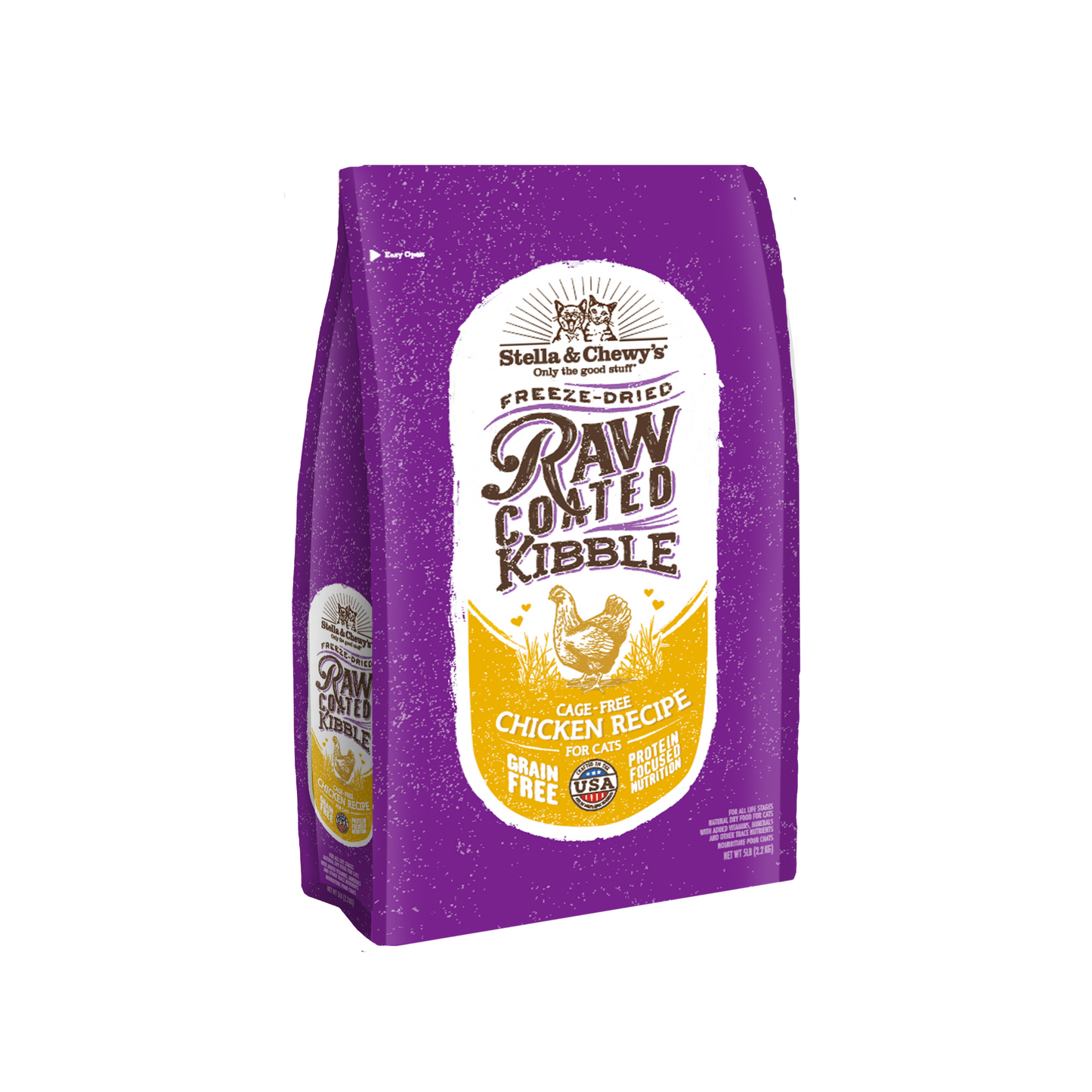 Stella and Chewy's Raw Coated Kibble Cage Free Chicken Recipe Cat Food (2 Sizes)