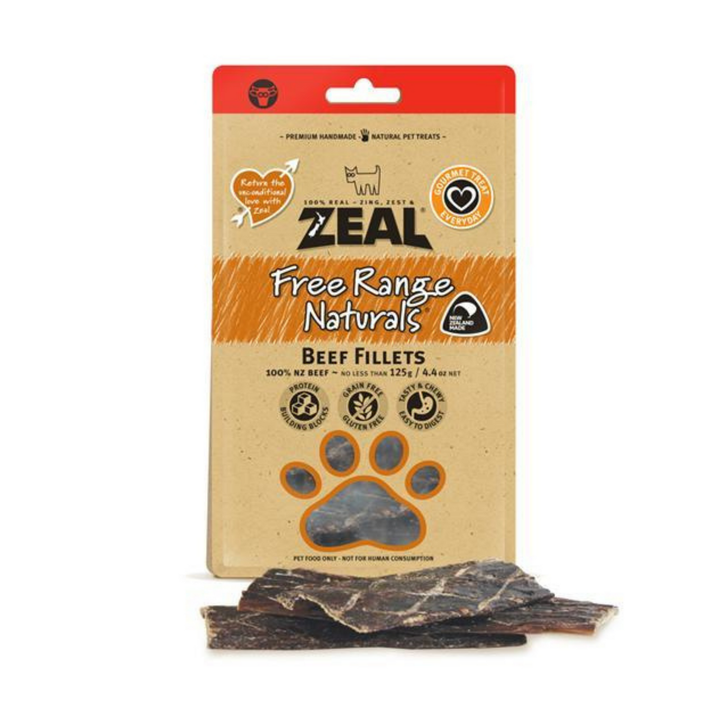 ZEAL Beef Fillets Dog Treats 125g