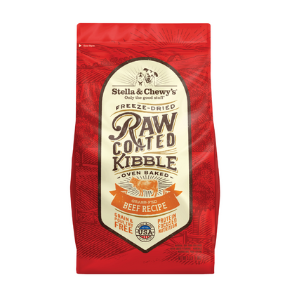 Stella and Chewy's Raw Coated Oven Baked Kibbles Beef Dry Dog Food (2 Sizes)
