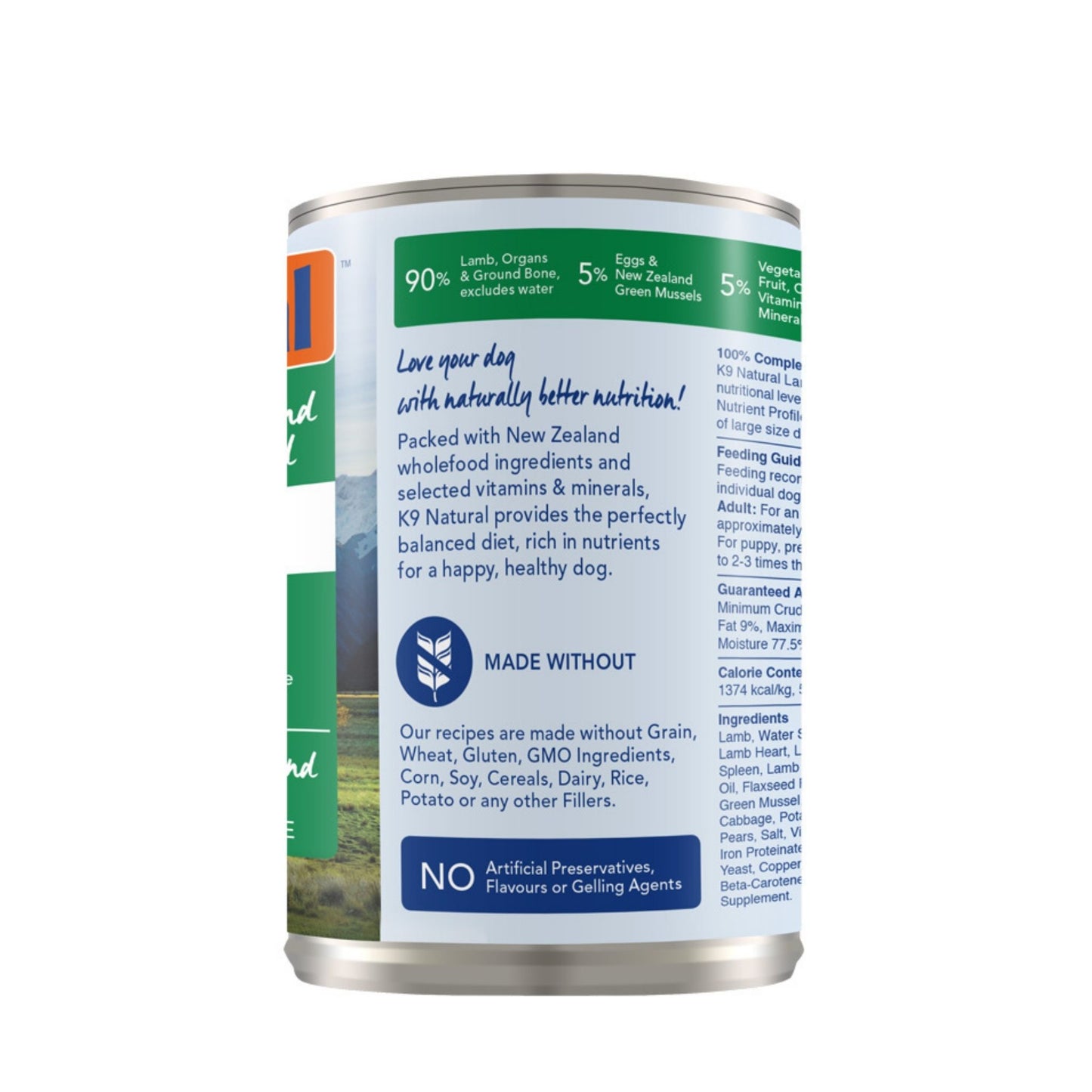 K9 Natural Canned Lamb (2 Sizes)