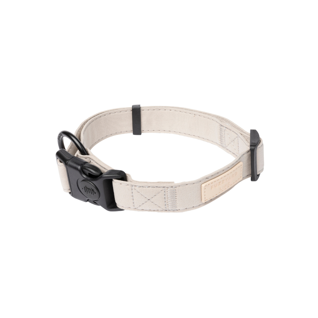 FuzzYard Life Dog Collar - Sandstone (3 Sizes)