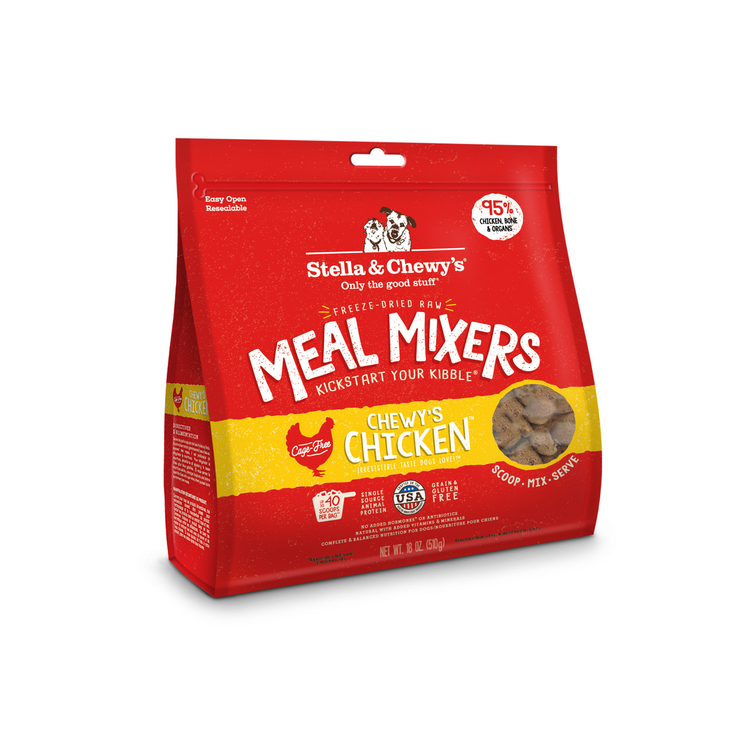 Stella and Chewy's Freeze Dried Chicken Meal Mixers Dog Topper (2 Sizes)