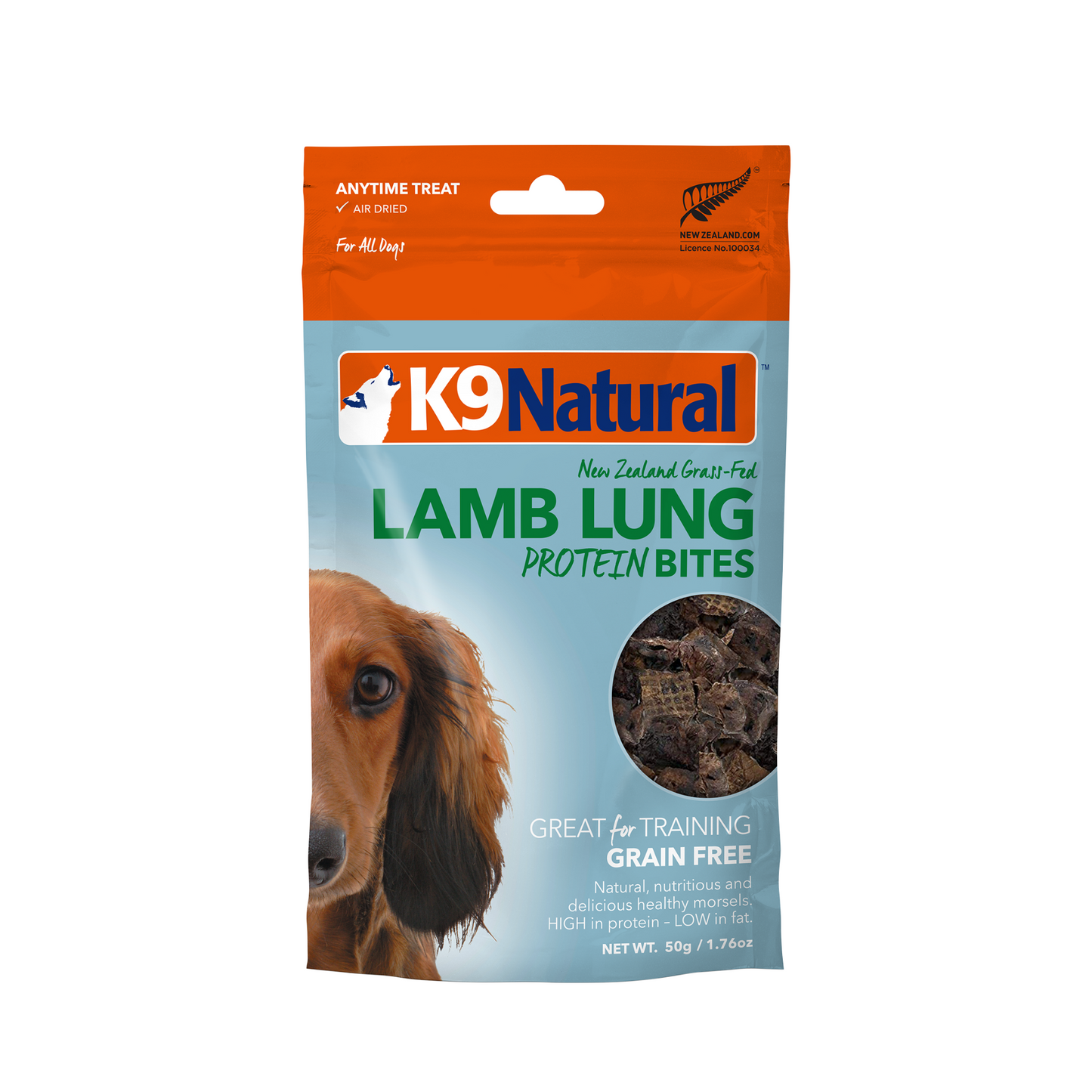 K9 Natural Air-dried Lamb Lung Protein Bites 50g