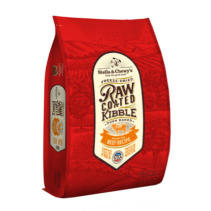 Stella and Chewy's Raw Coated Oven Baked Kibbles Beef Dry Dog Food (2 Sizes)