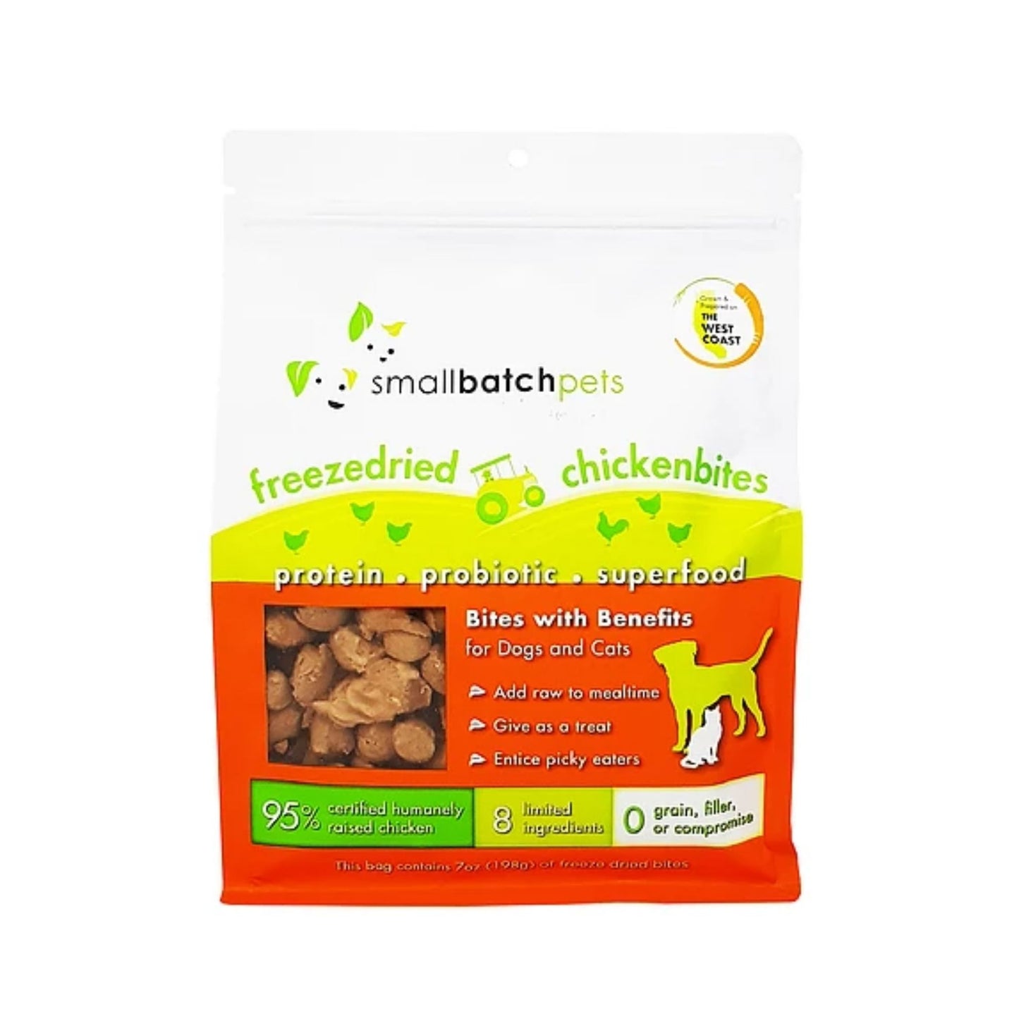 SmallBatch Freeze Dried Chicken Bites Dog & Cat Food Topper 7oz