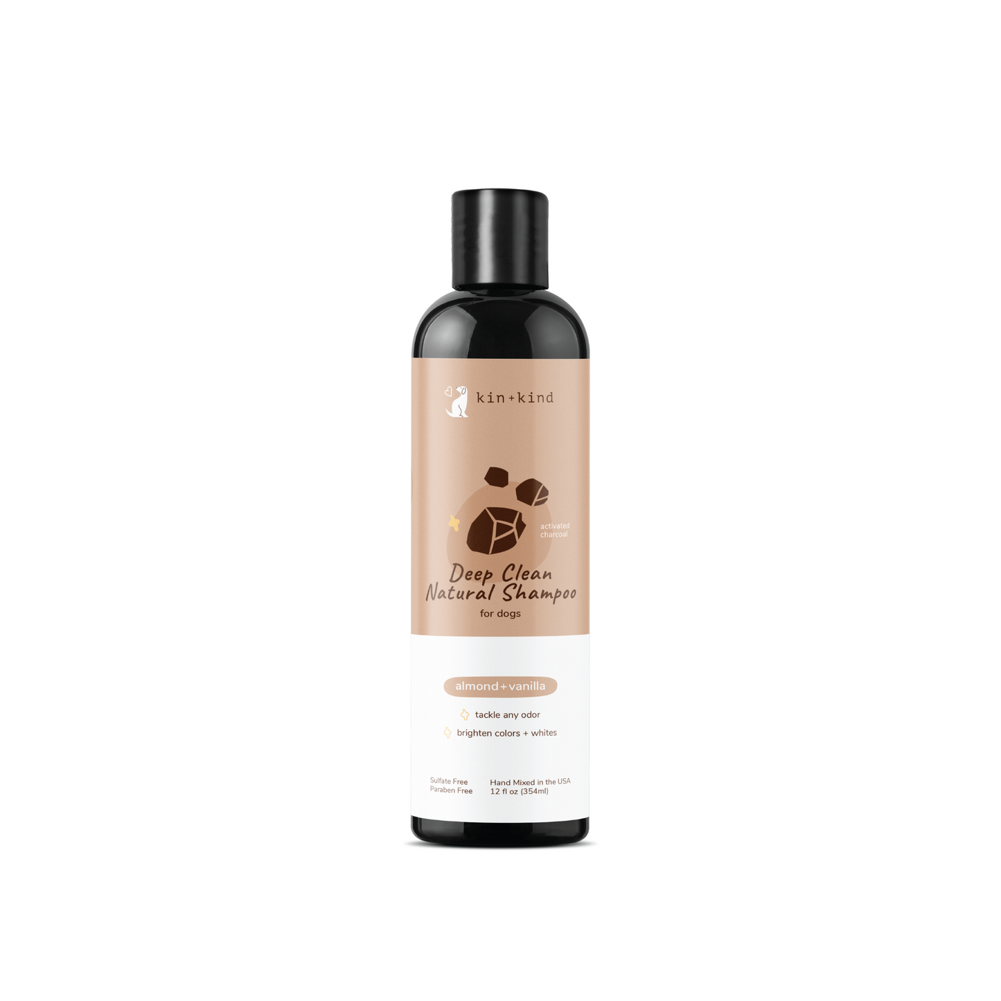 Kin + Kind Deep Clean Natural Shampoo - Almond & Vanilla 12oz