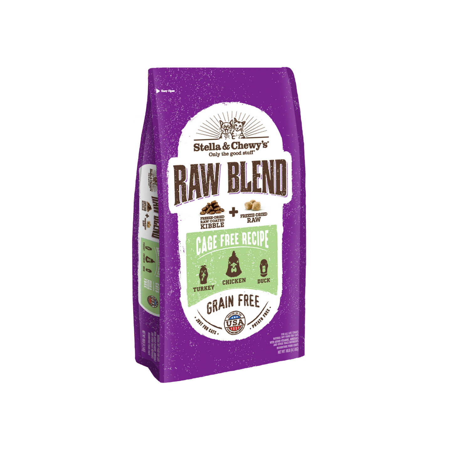 Stella and Chewy's Raw Blend Cage Free Poultry Recipe Cat Dry Food (2 Sizes)