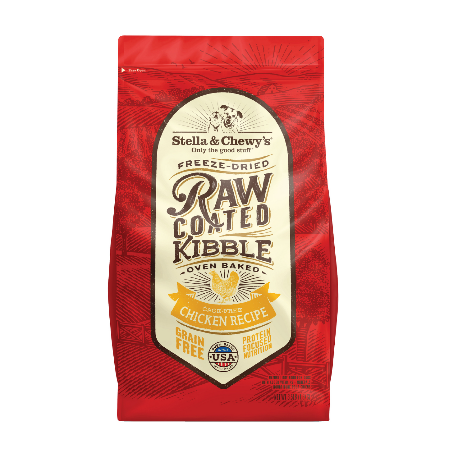 Stella and Chewy's Raw Coated Oven Baked Kibbles Chicken Dry Dog Food (2 Sizes)