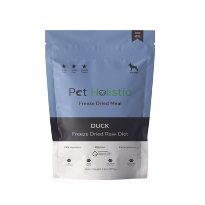 Pet Holistic Freeze Dried Dog Food - Duck 14oz
